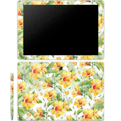 Yellow Hibiscus Galaxy Book 12in Skin